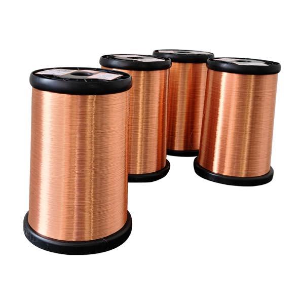 Enamelled purple copper wire