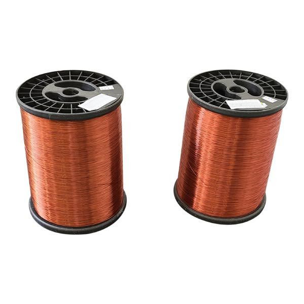 Enamelled purple copper wire